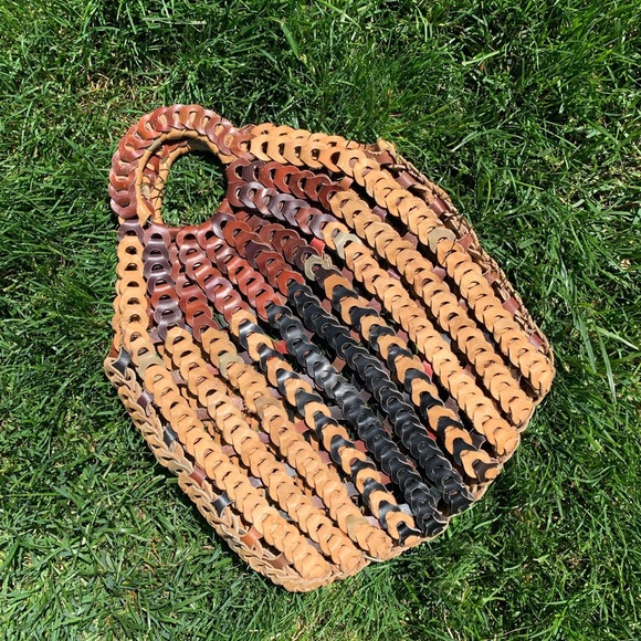 Vintage 1970s Leather Boho Bucket Bag - Picture 2 of 4